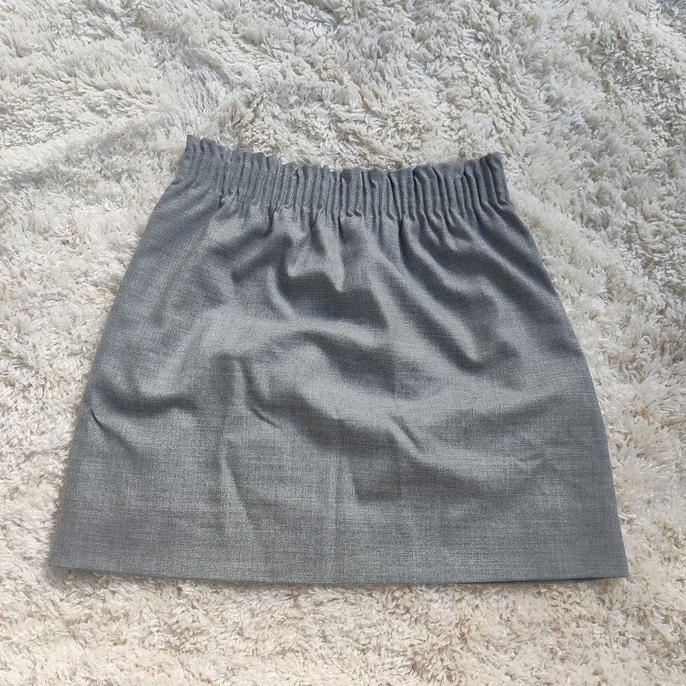 J Crew Factory Gray Paper Bag Skirt Mid Thigh Size 4 - Picture 4 of 7